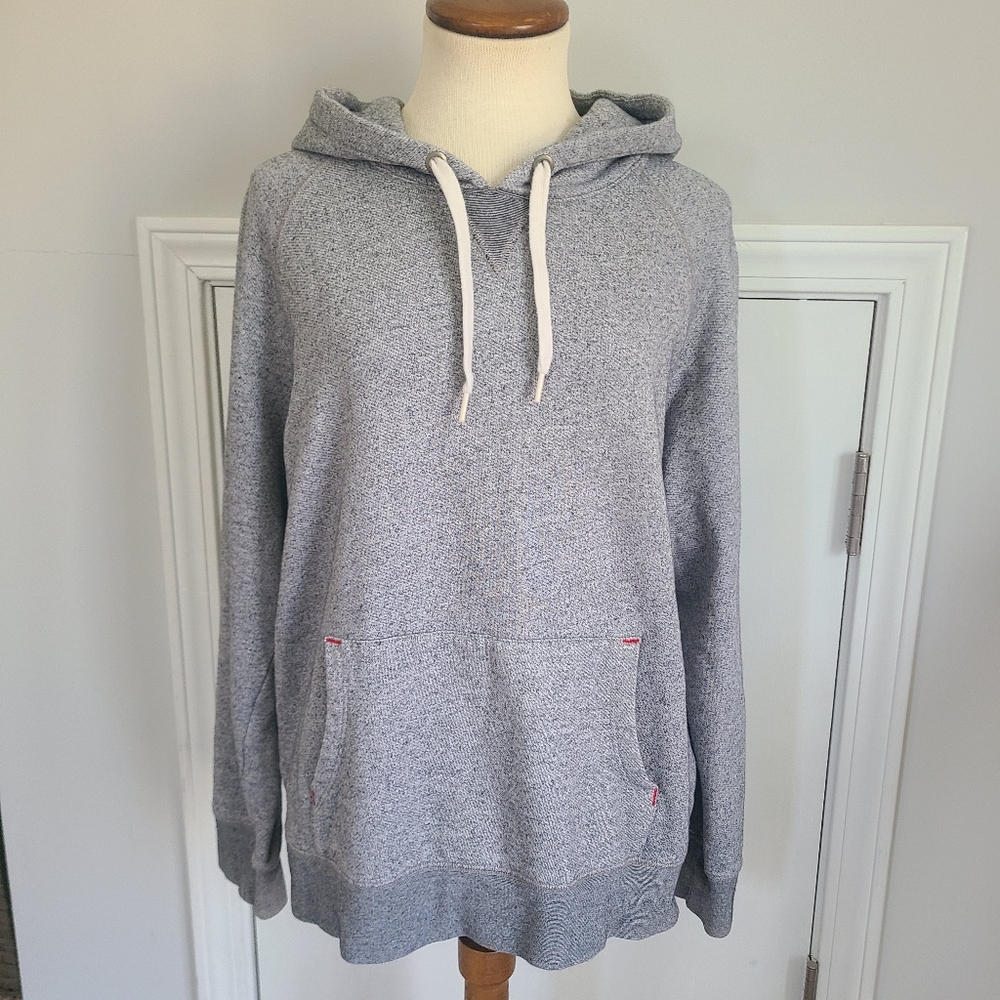 Untuckit Hoodie Sweatshirt Men's Size Medium Grey Marl Knit Pocket Stitching